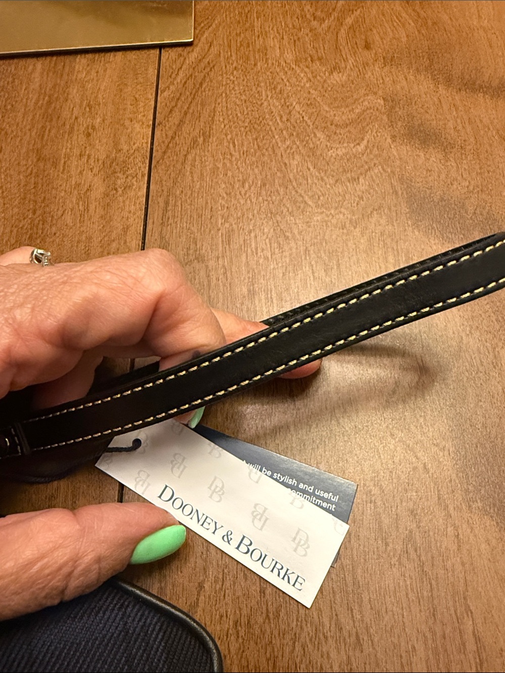 Dooney & Bourke Green and Black Plaid Wristlet - Picture 9 of 10